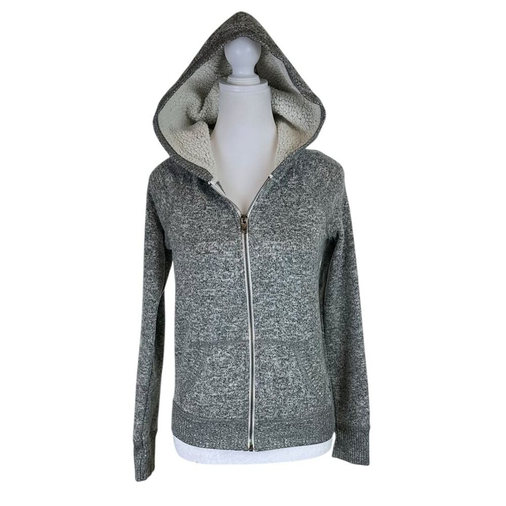American Eagle Y2K Full Zip Gray Hoodie Size Small